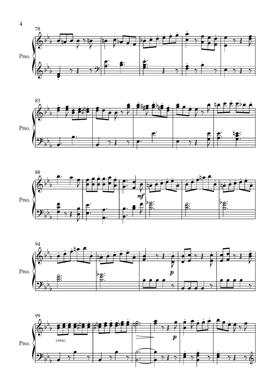 Haydn's Joke Quartet for Piano Solo