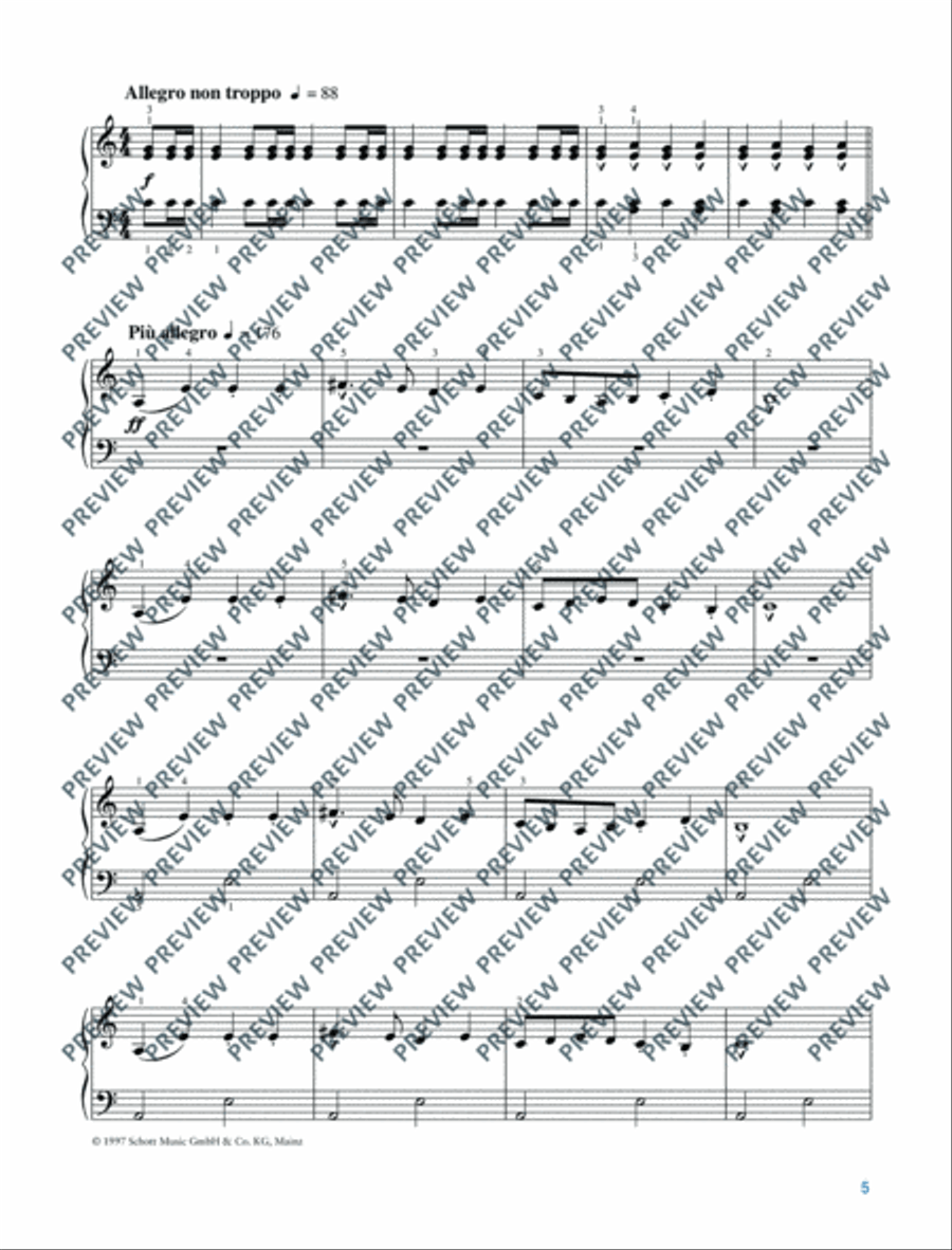 The Carnival of the Animals Piano Solo scores gallery preview page 6