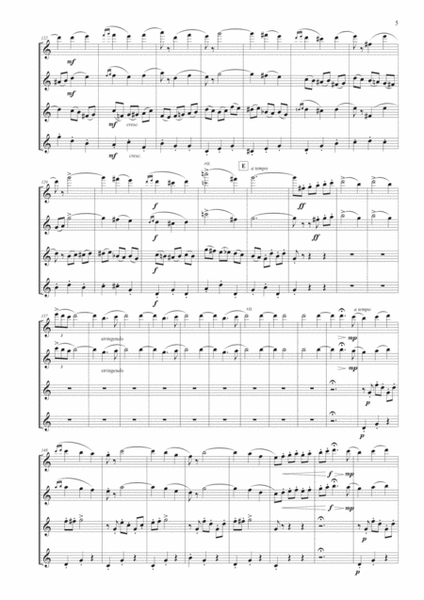 "Walzer" from Serenade Op. 48 for Flute Quartet image number null