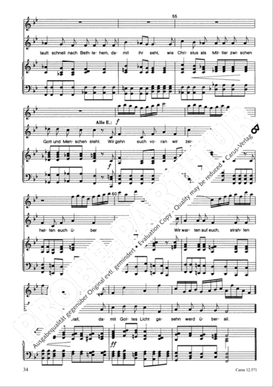 O je, Bethlehem Unison Choir scores gallery preview page 35