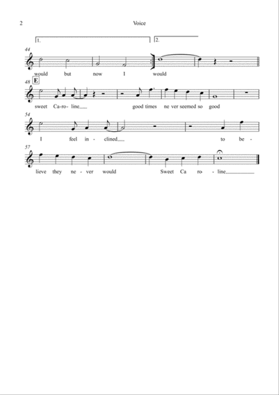 Sweet Caroline Sweet Caroline Jazz Ensemble scores gallery preview page 5