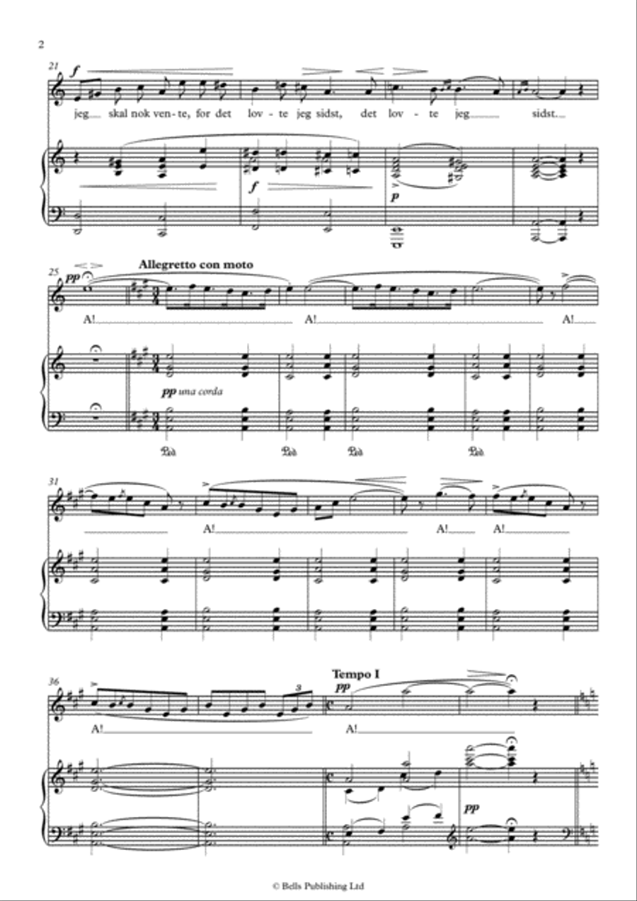 Solveigs Sang, Op. 23 No. 18 (Original key. A minor) Voice Solo scores gallery preview page 2