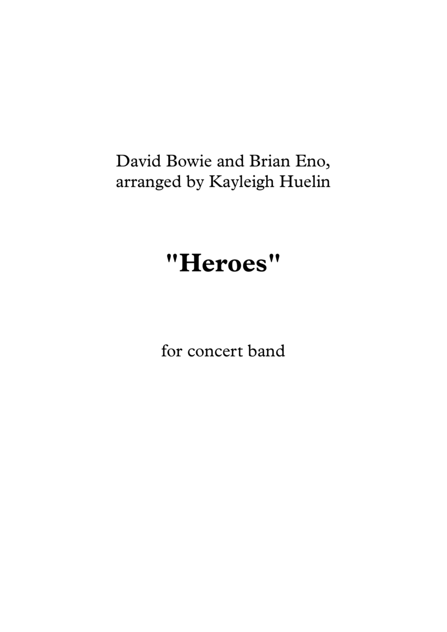 Heroes Concert Band scores gallery preview page 1