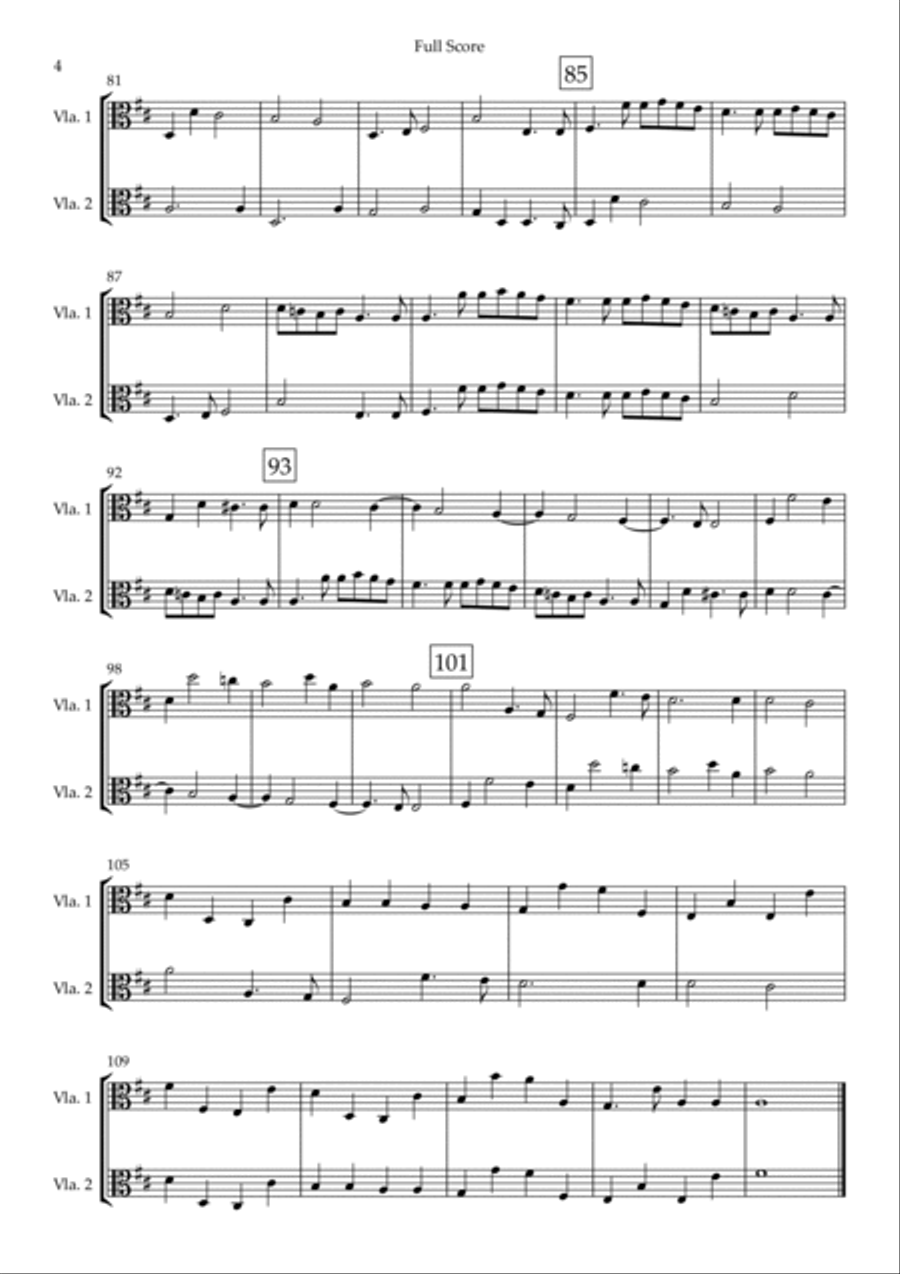 Canon in D Major (Johann Pachelbel) for Viola Duo String Duet scores gallery preview page 4
