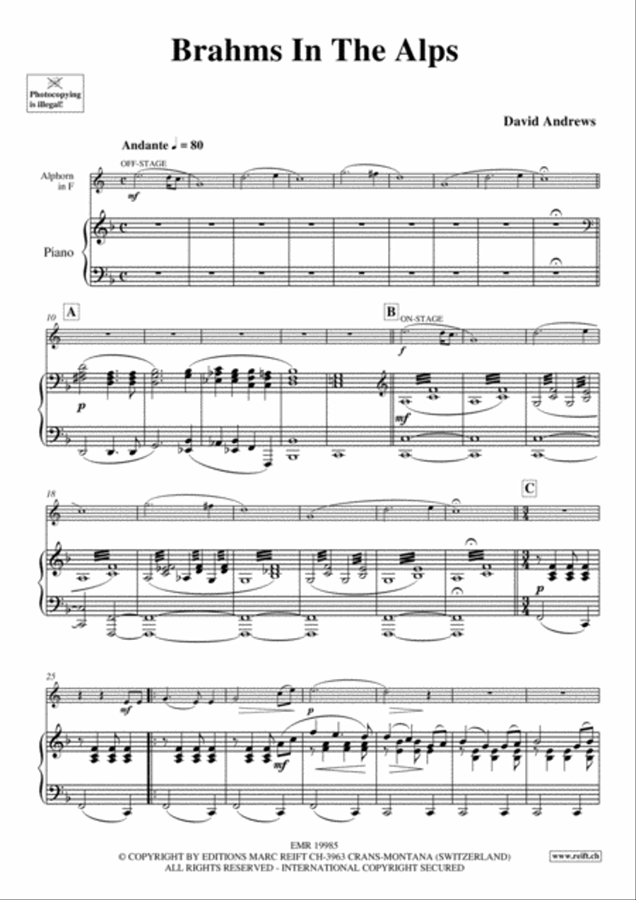 Brahms In The Alps Brahms In The Alps Piano Accompaniment scores gallery preview page 3