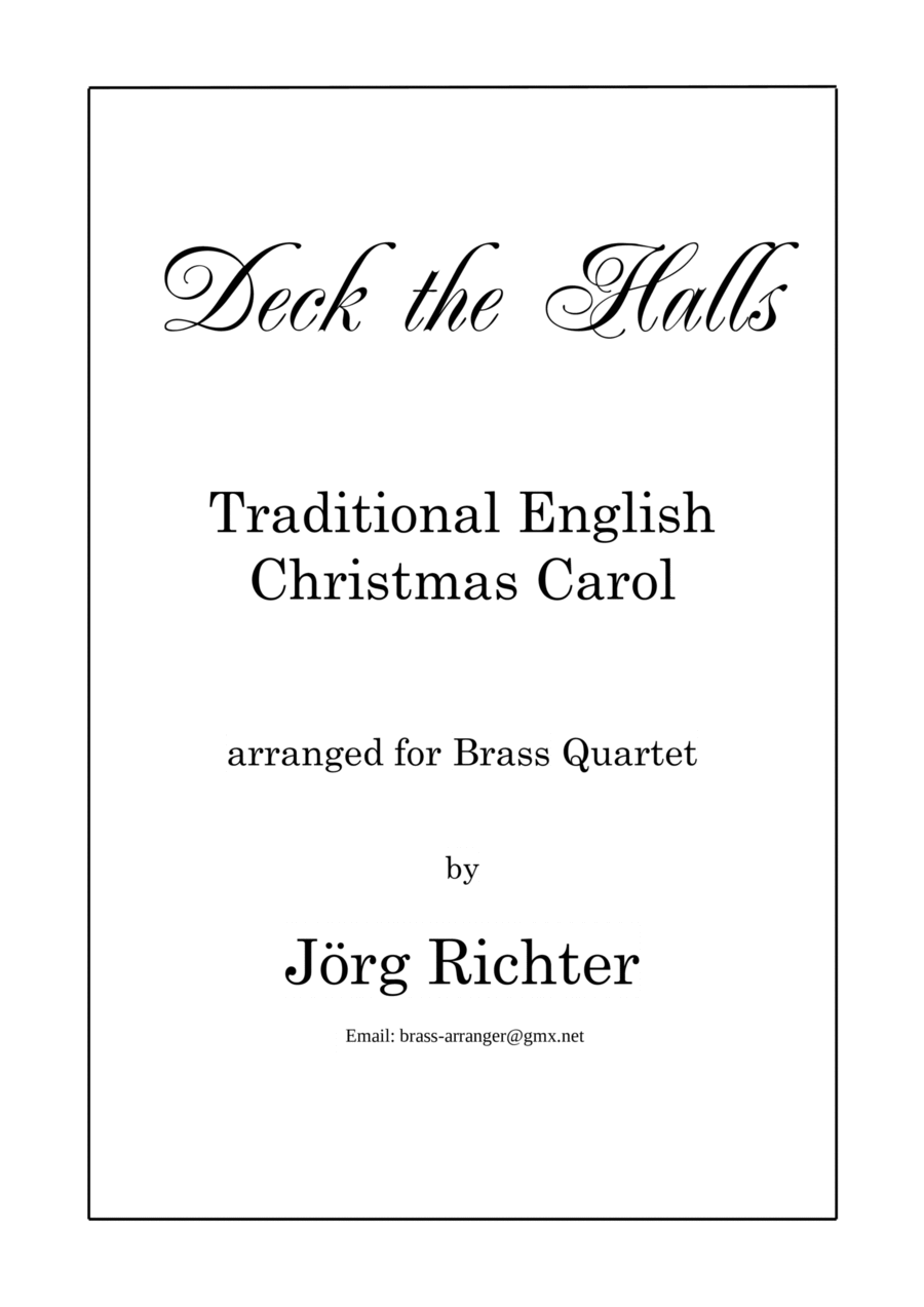 Deck the Halls (Christmas Carol) for Brass Quartet Brass Quartet scores gallery preview page 1
