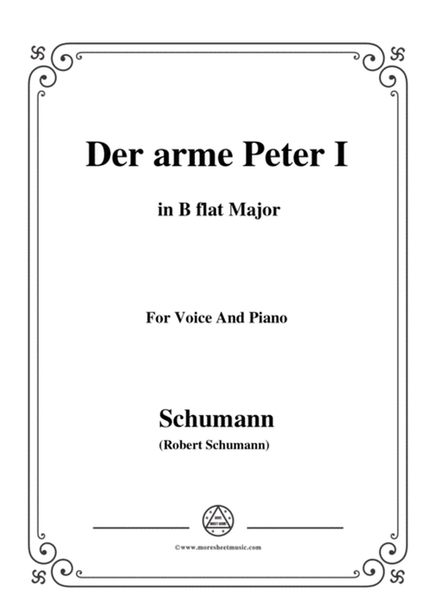 Schumann-Der arme Peter 1,in B flat Major,for Voice and Piano image number null