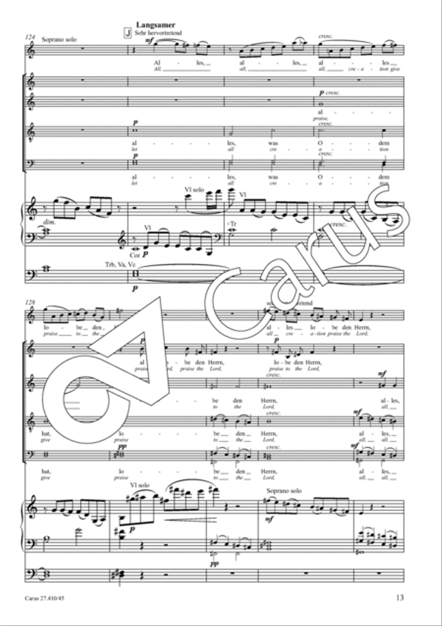Halleluja! Praise ye the Lord in his sanctuary Divisi scores gallery preview page 16
