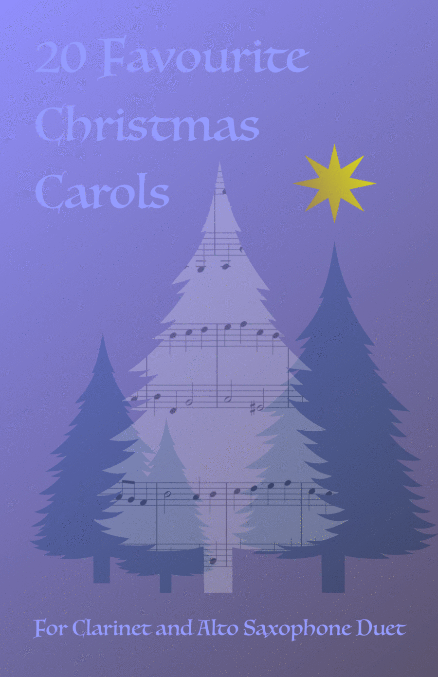 20 Favourite Christmas Carols for Clarinet and Alto Saxophone Duet Woodwind Duet scores gallery preview page 1