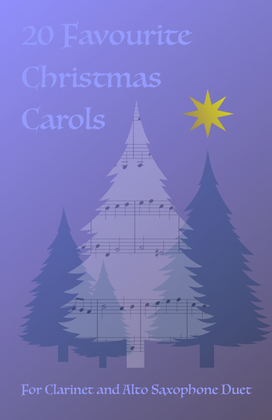 Book cover for 20 Favourite Christmas Carols for Clarinet and Alto Saxophone Duet
