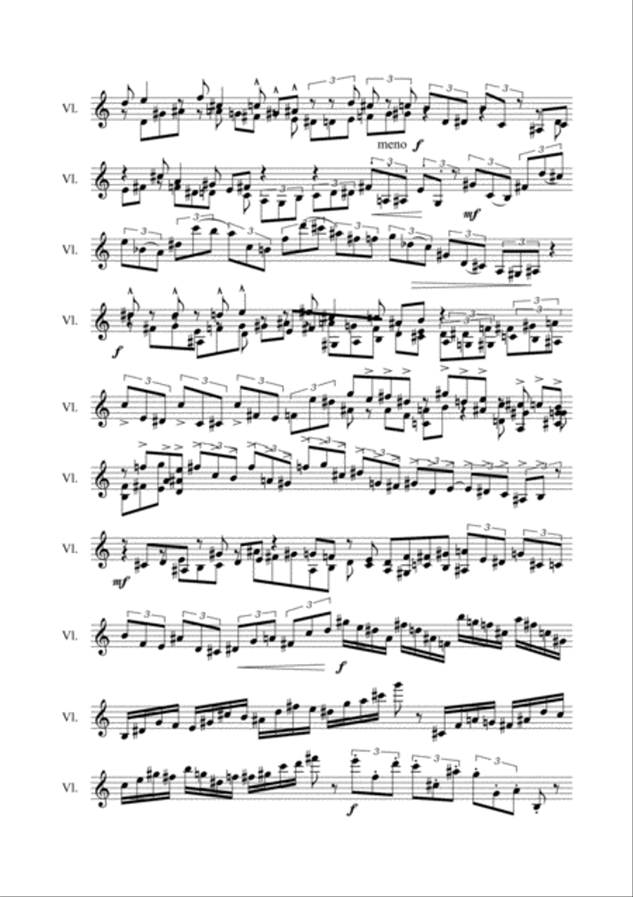 Sonata Nr 2 for violin solo op. 76 Violin Solo scores gallery preview page 3