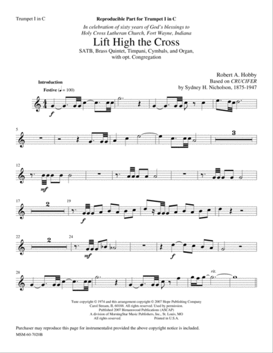 Lift High the Cross Choir scores gallery preview page 4