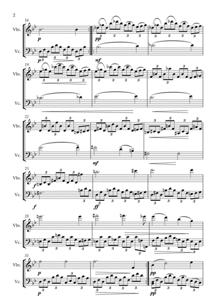 A Dvorak - Romantic Pieces Op. 75, No. 3 - Violin & Cello Duo image number null