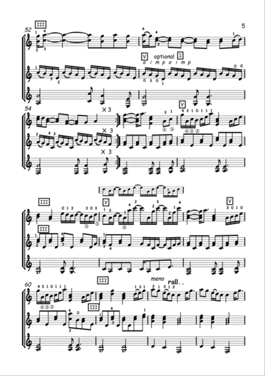 People Help The People Guitar Ensemble scores gallery preview page 5