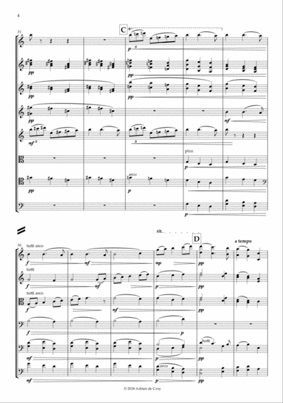 The Enchanted Garden, from the Mother Goose suite String Orchestra scores gallery preview page 4