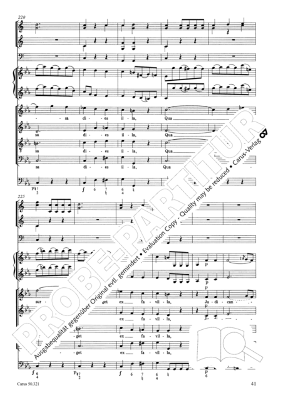 Requiem in C minor 4-Part scores gallery preview page 47