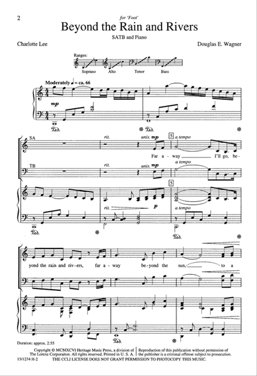 Beyond the Rain and Rivers 4-Part scores gallery preview page 3