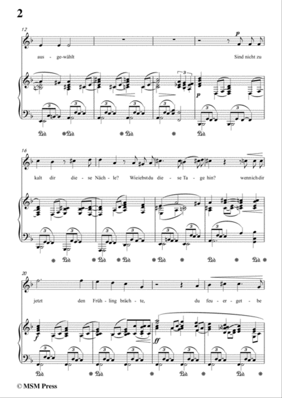 Richard Strauss-Die Georgine in d minor,for Voice and Piano Voice Solo scores gallery preview page 4