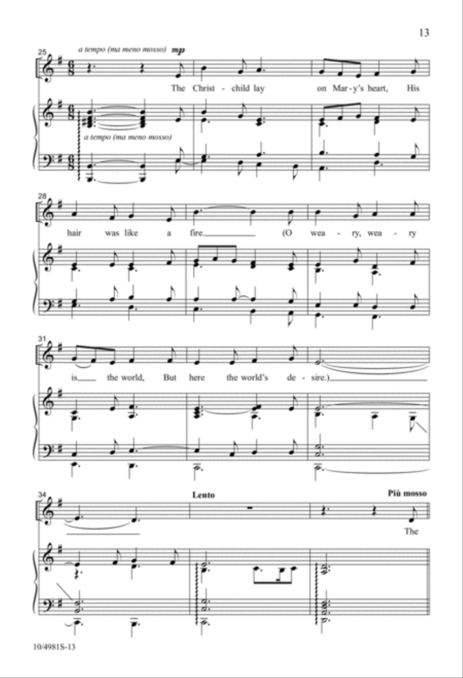 A Trinity of Carols Unison Choir scores gallery preview page 13