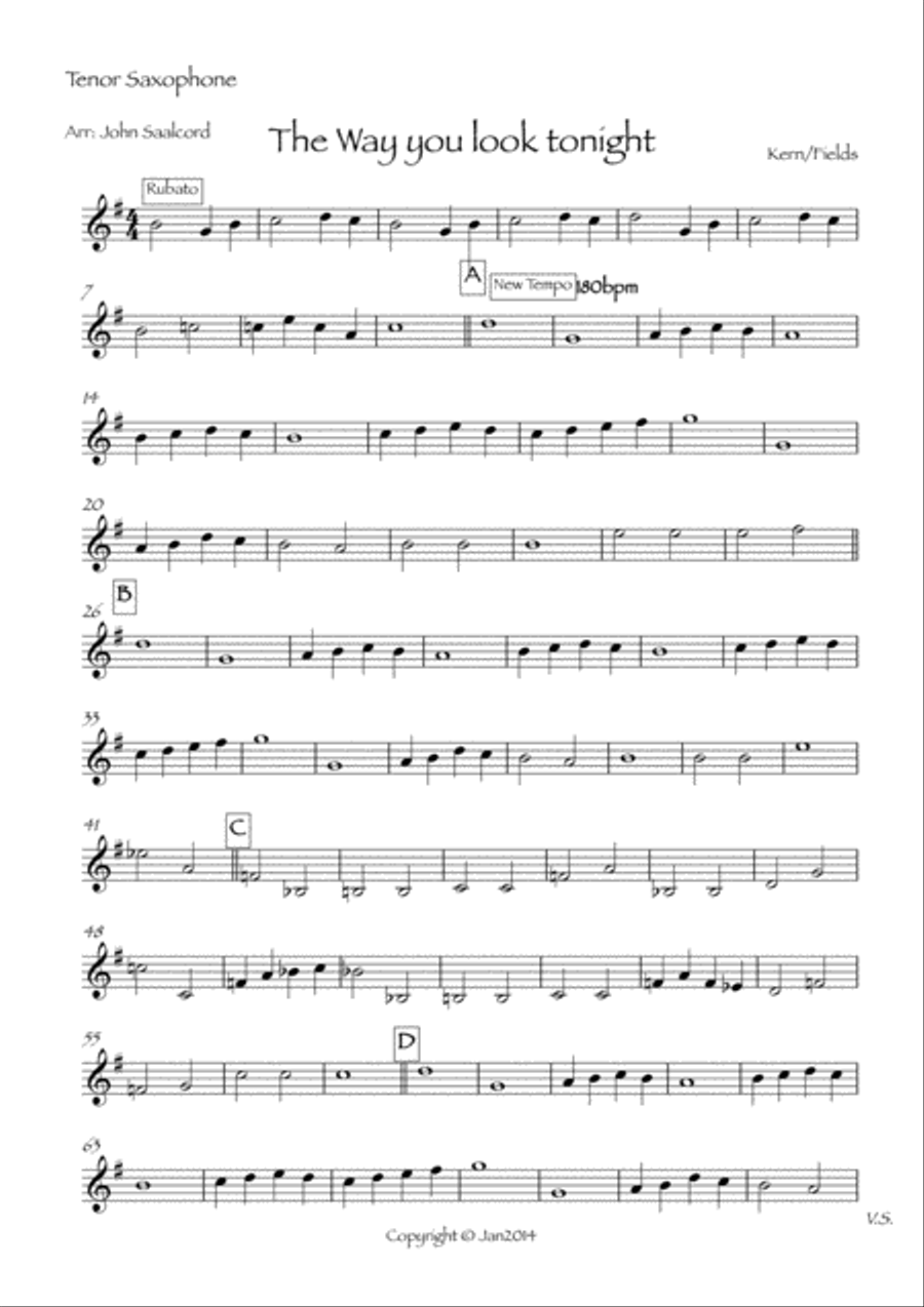 The Way You Look Tonight Woodwind Quartet scores gallery preview page 5