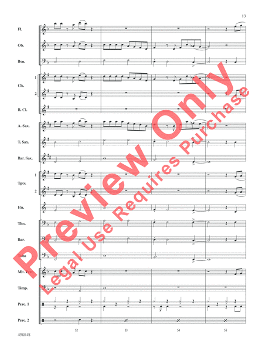 Just Like Fire Concert Band scores gallery preview page 13