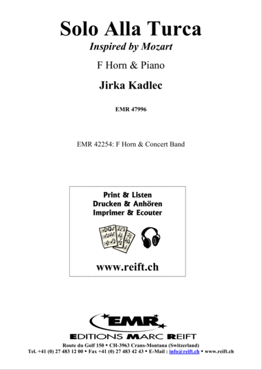 Solo Alla Turca Solo Alla Turca Horn scores gallery preview page 1