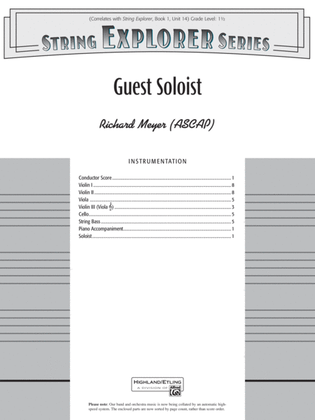 Book cover for Guest Soloist: Score