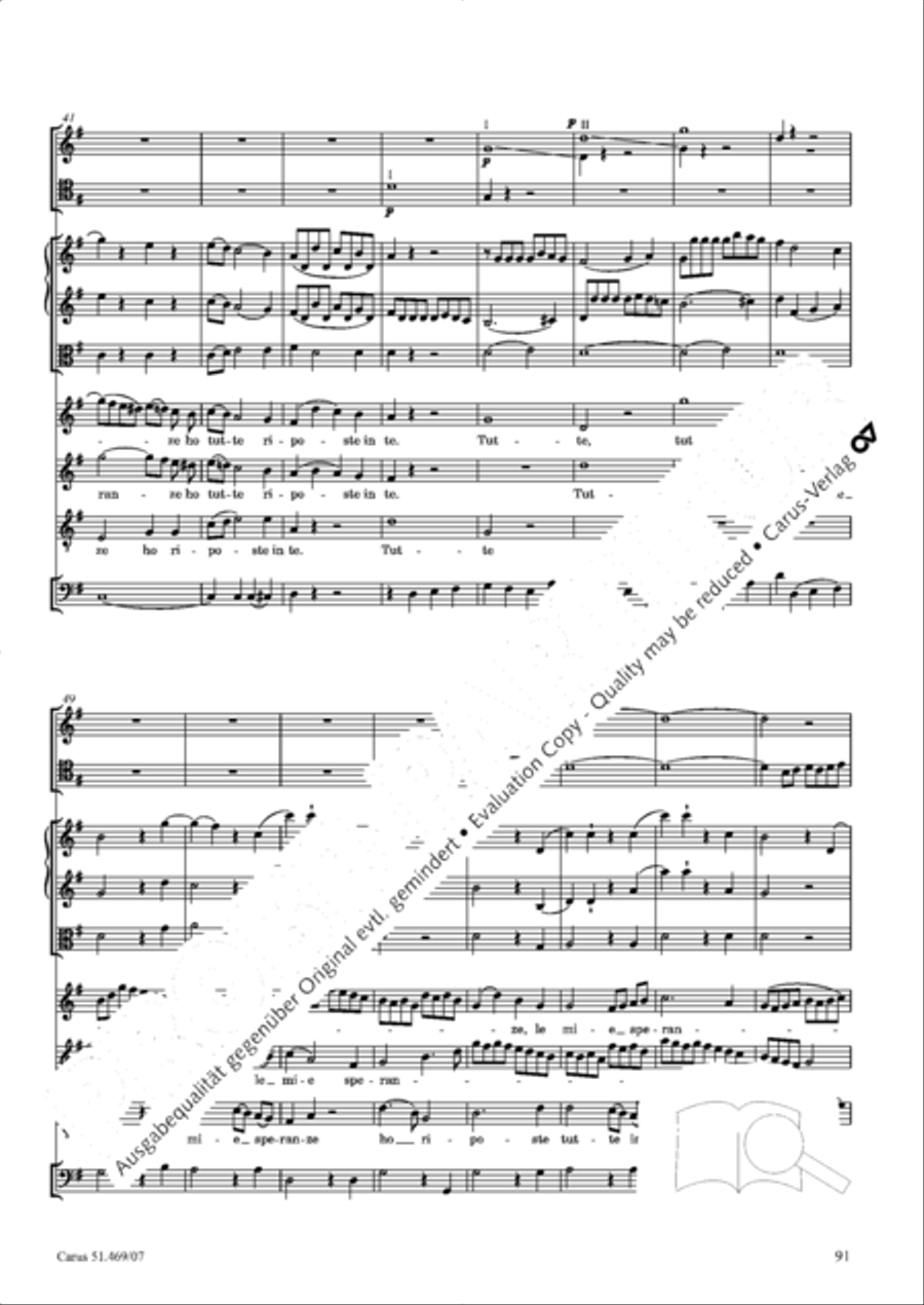 Davide penitente 4-Part scores gallery preview page 104