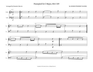 Book cover for Passepied In C Major, Hwv 559