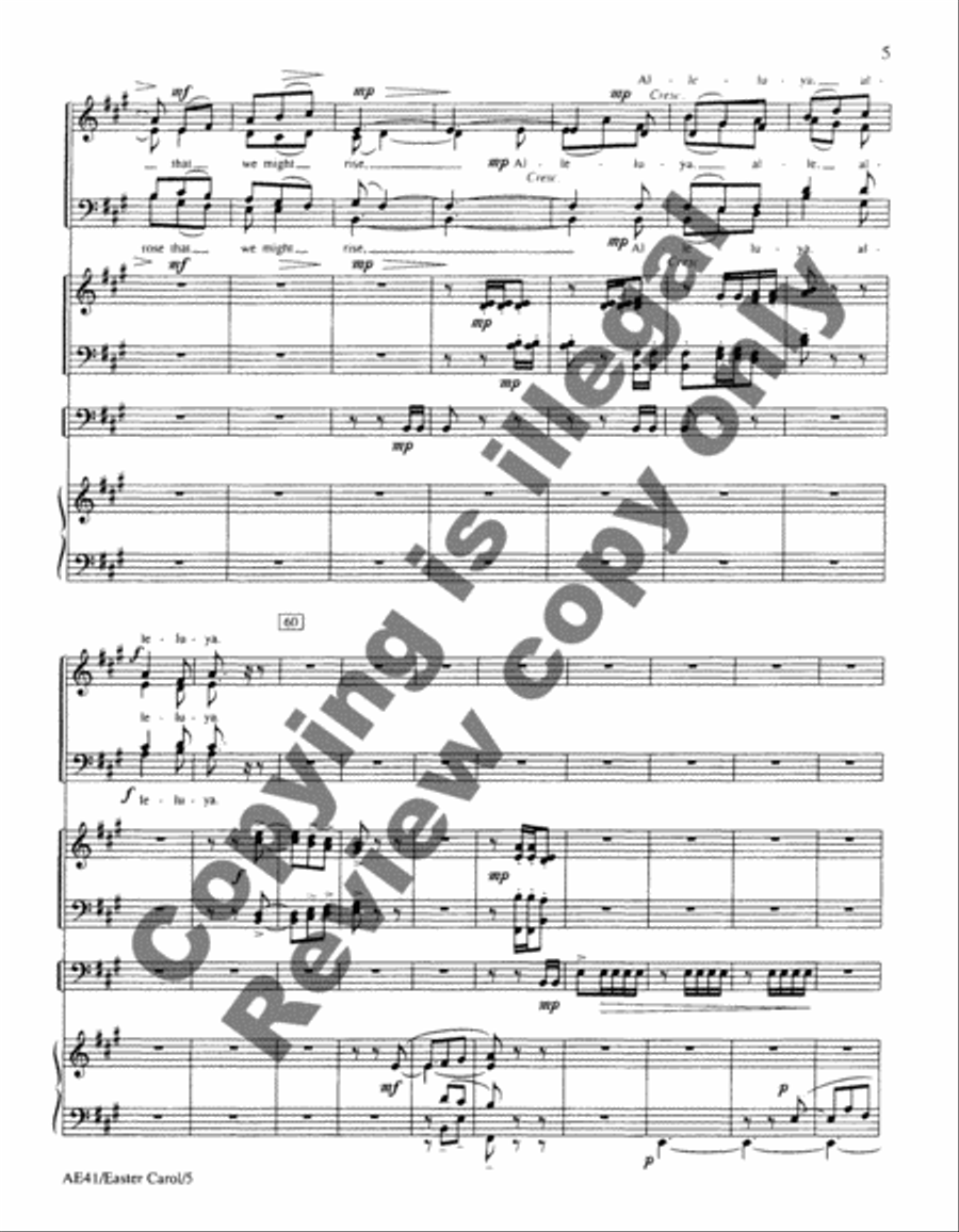 An Easter Carol 4-Part scores gallery preview page 5