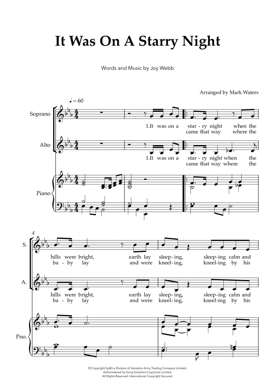 (It Was On) A Starry Night 2-Part scores gallery preview page 1