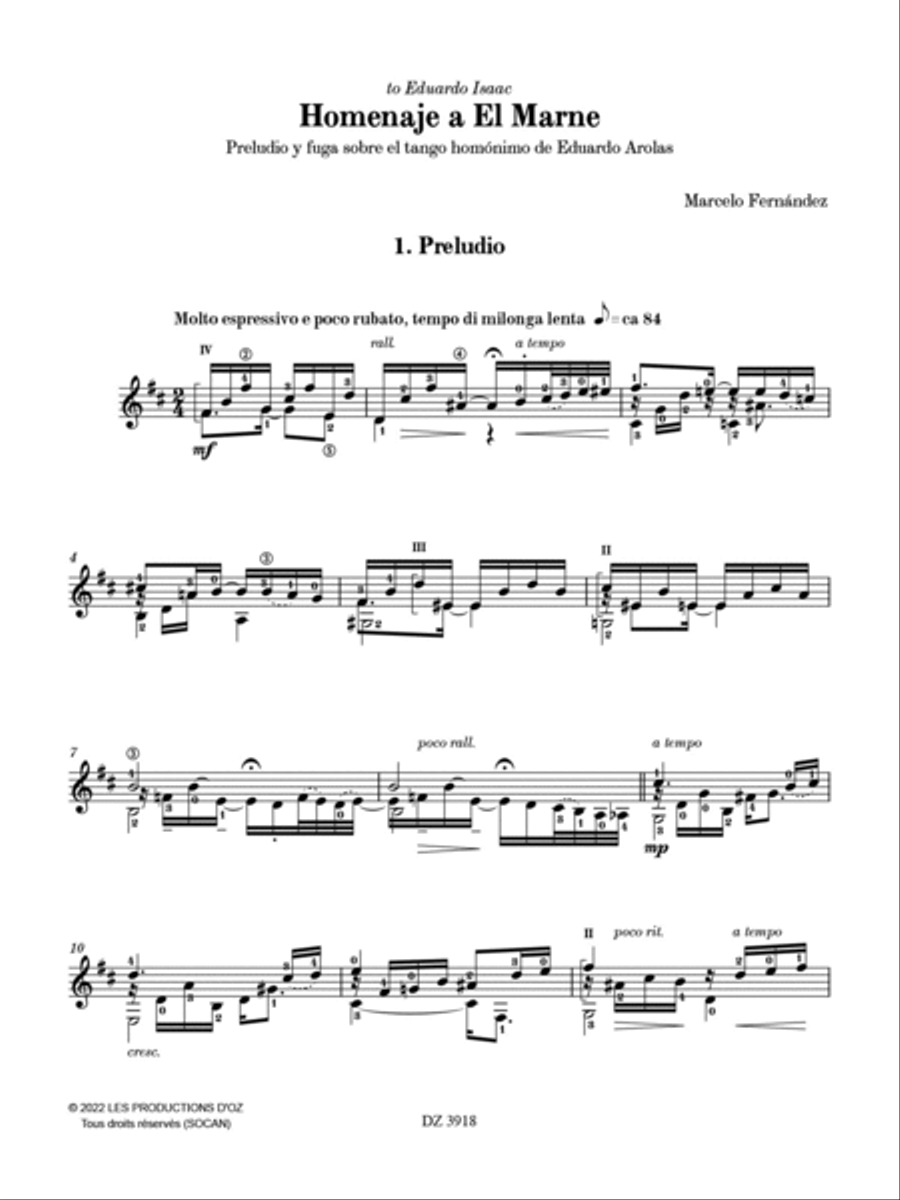 Homenaje a El Marne Classical Guitar scores gallery preview page 2