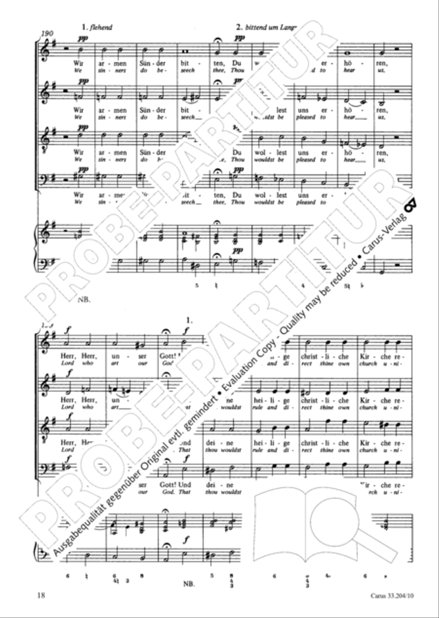 Lord of all, be merciful (Die alte Litanei 1) 4-Part scores gallery preview page 19