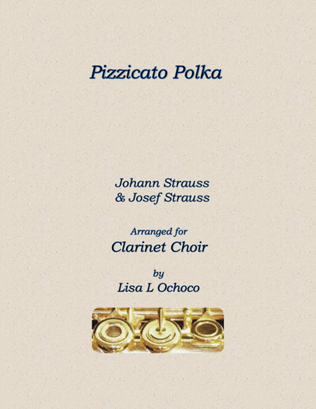 Book cover for Pizzicato Polka for Clarinet Choir