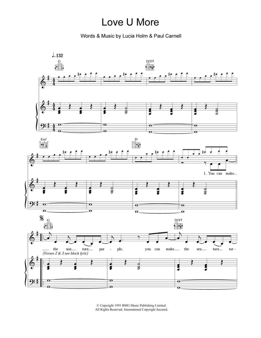 Love U More Love U More Acoustic Guitar scores gallery preview page 1