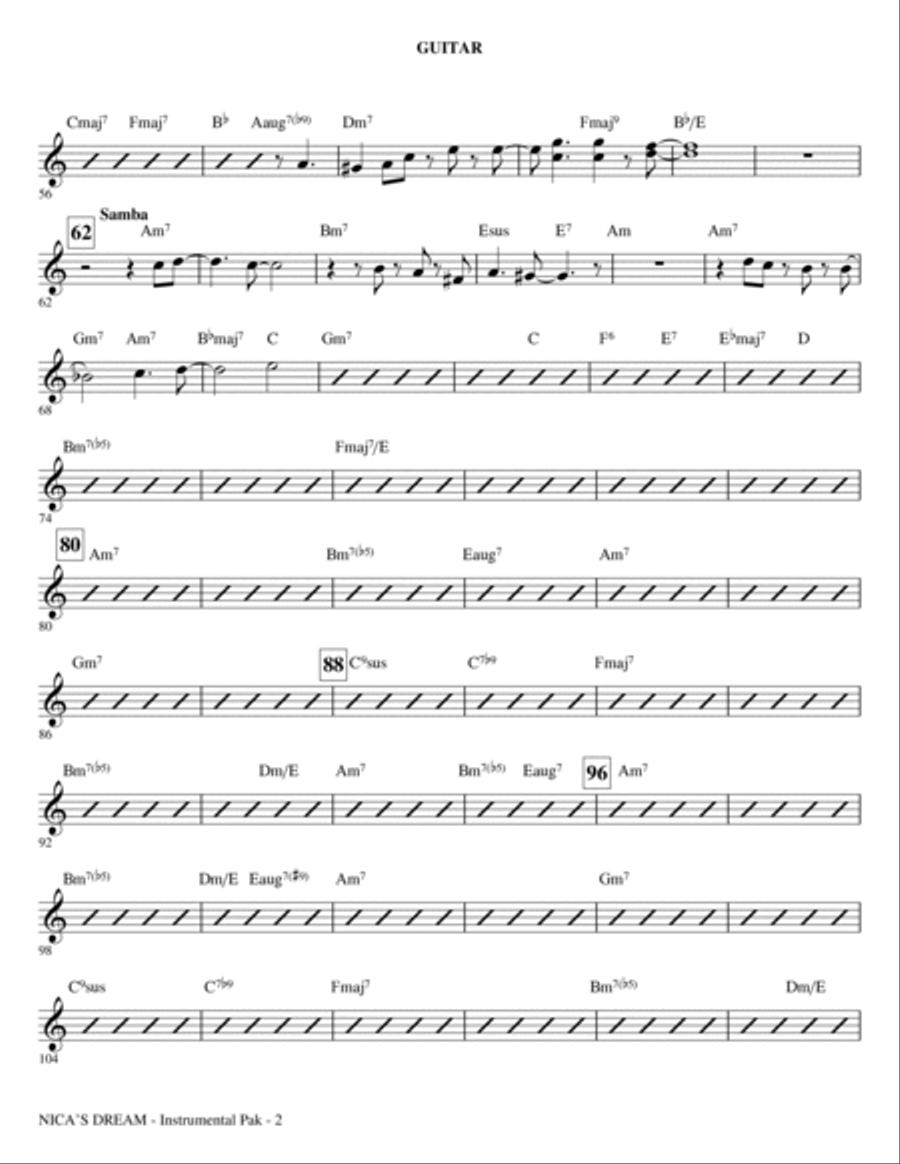 Nica's Dream - Guitar Choir scores gallery preview page 2