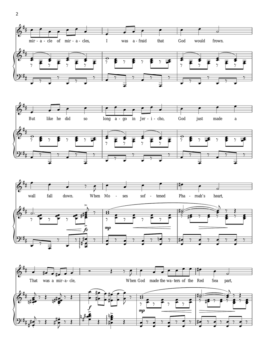 Miracle Of Miracles Piano, Vocal scores gallery preview page 2