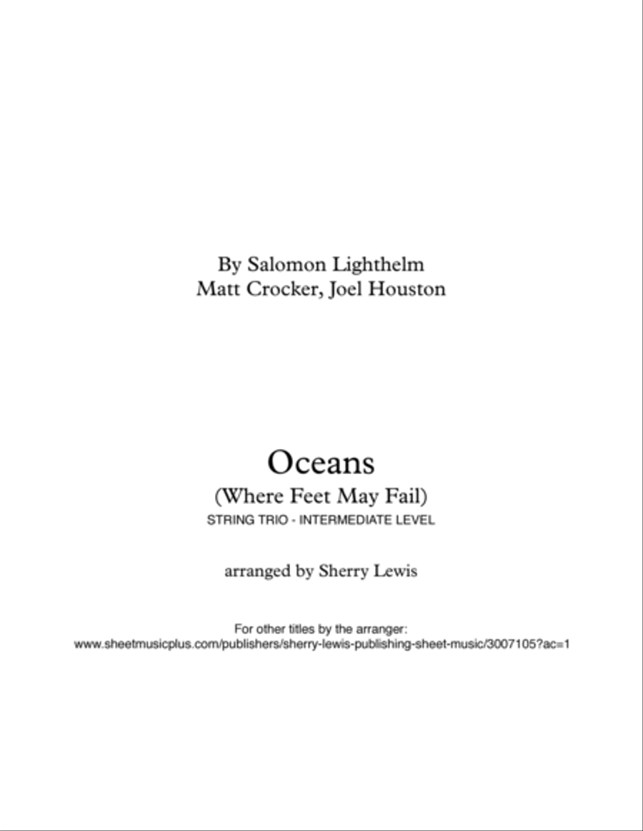 Oceans (where Feet May Fail) String Trio scores gallery preview page 2