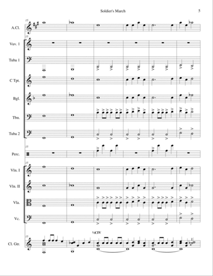Soldier's March Marching Band scores gallery preview page 5