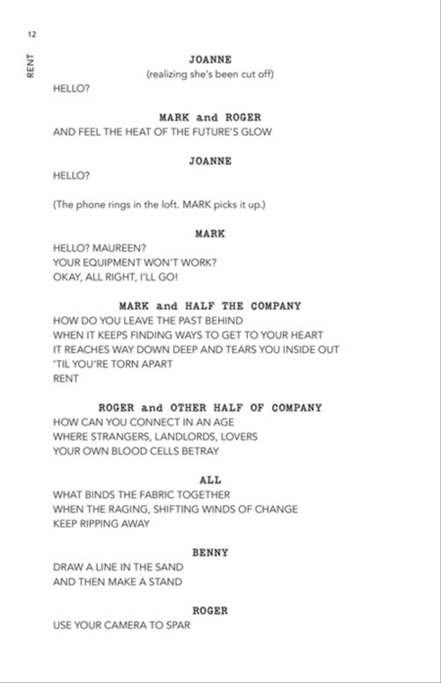 Rent - Rehearsal Tracks CD CD scores gallery preview page 5
