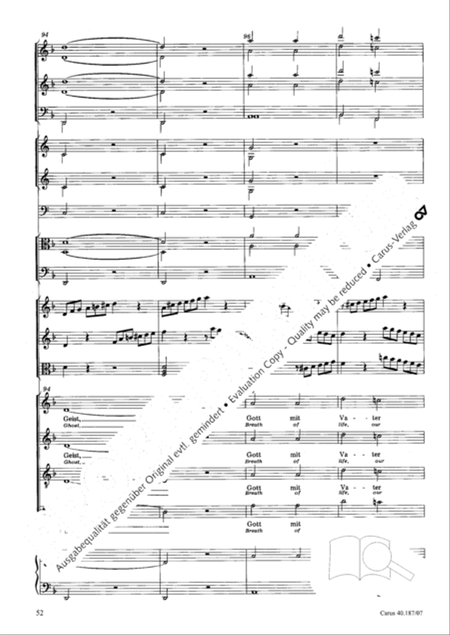 Verleih uns Frieden + Wir glauben all an einen Gott Orchestra scores gallery preview page 53