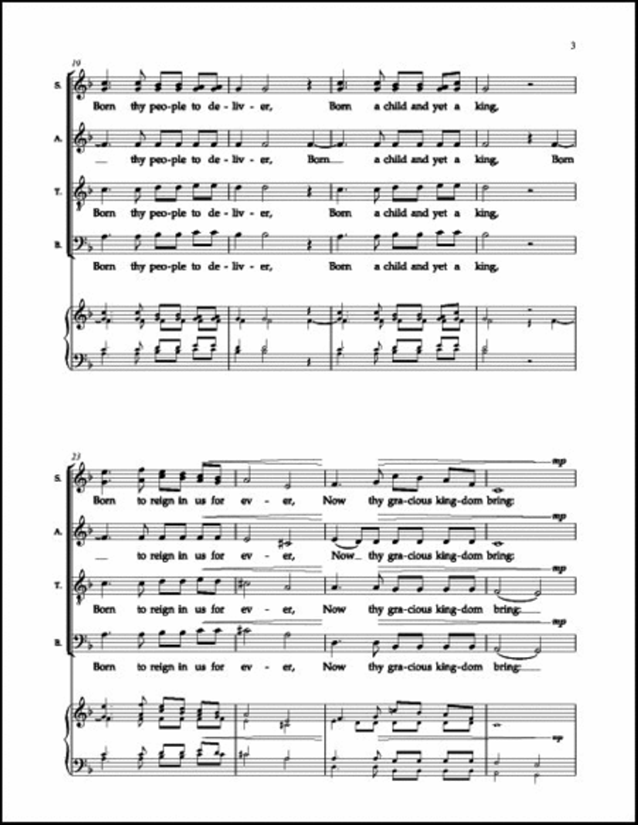 Come, Thou Long Expected Jesus Divisi scores gallery preview page 5