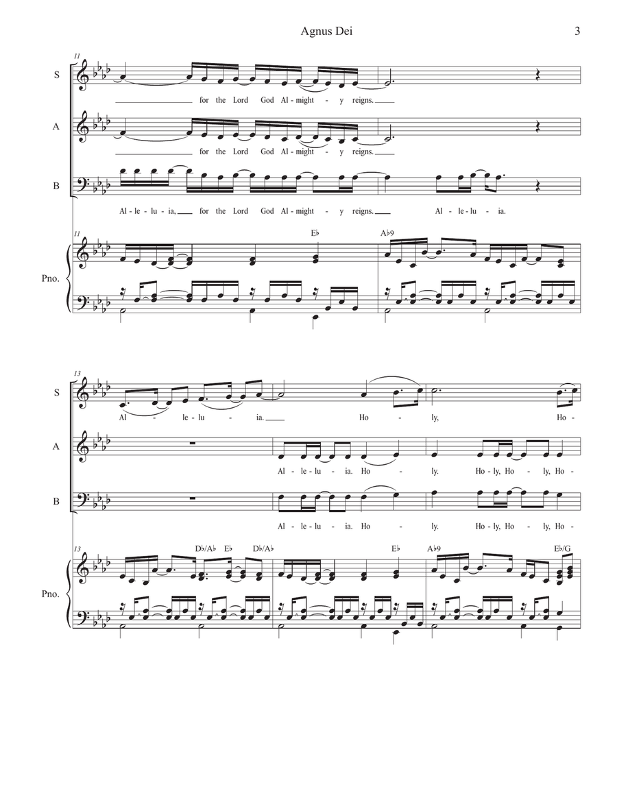 Agnus Dei Agnus Dei 3-Part scores gallery preview page 3
