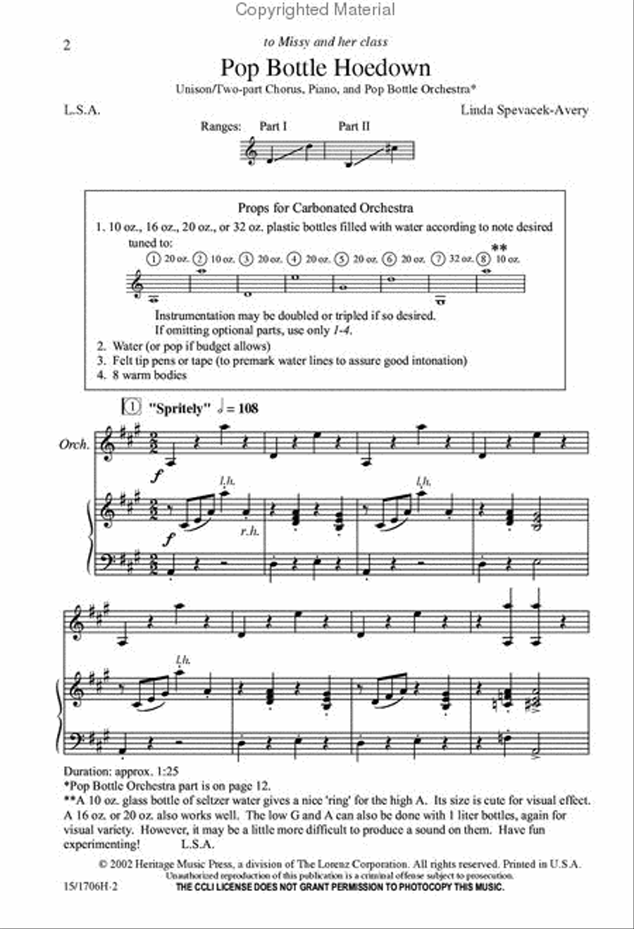 Pop Bottle Hoedown Pop Bottle Hoedown 2-Part scores gallery preview page 2