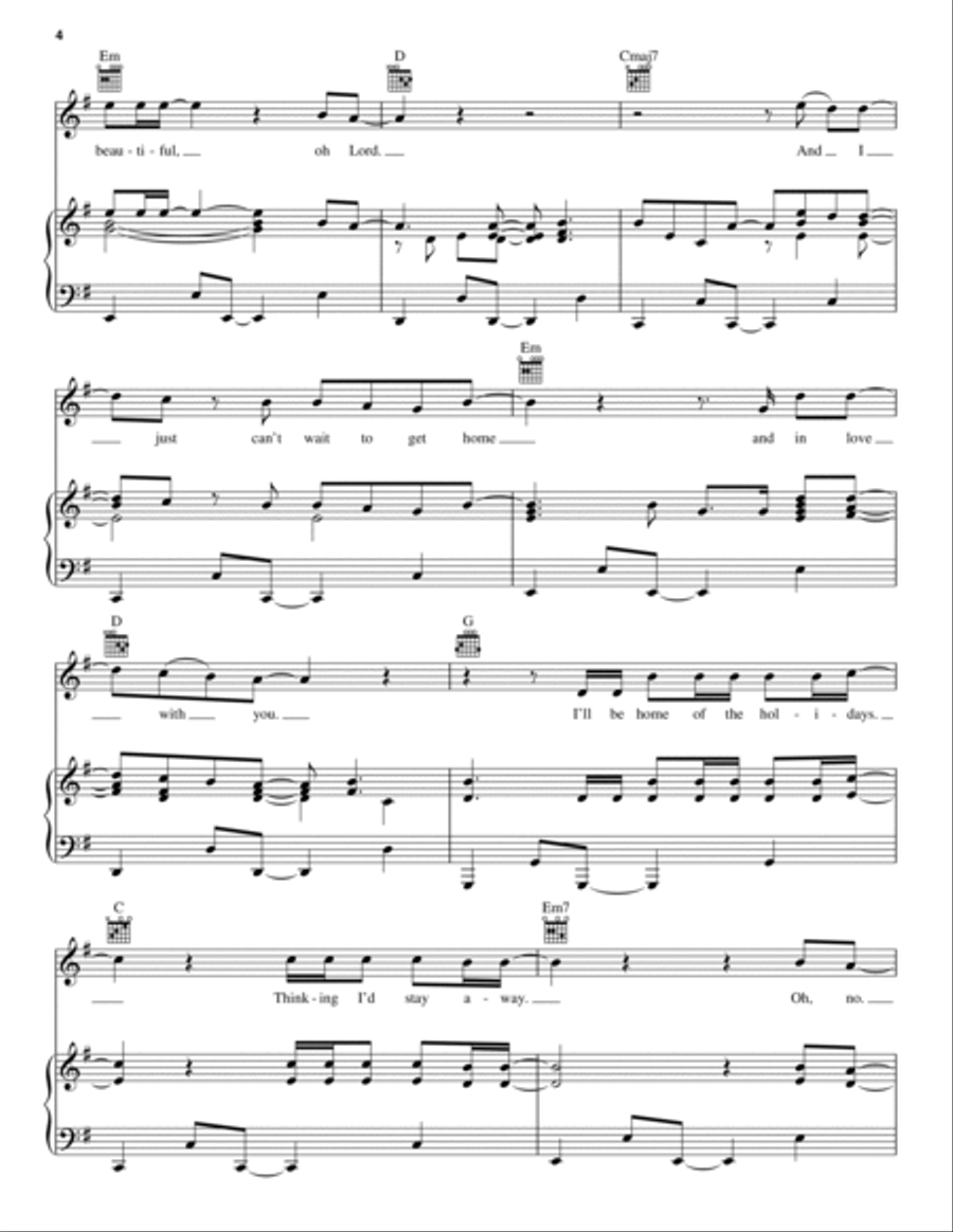 Home For The Holidays Home For The Holidays Piano, Vocal, Guitar scores gallery preview page 4