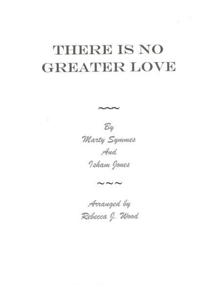 (there Is) No Greater Love image number null