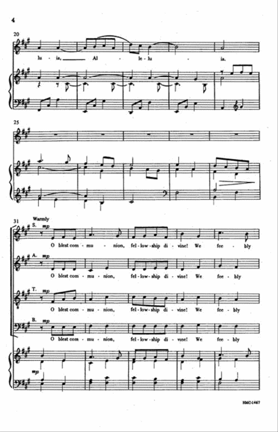 For All the Saints 4-Part scores gallery preview page 3