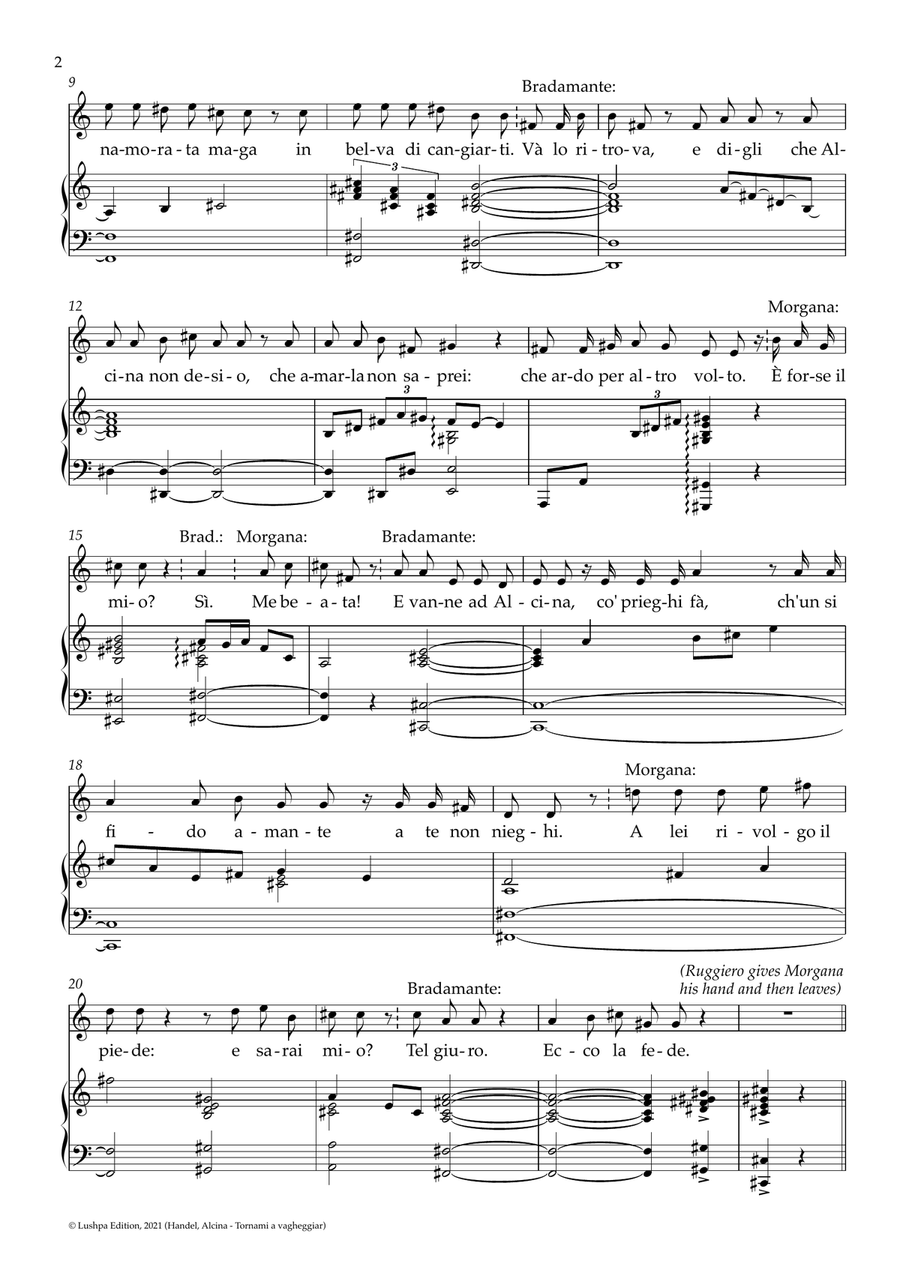 Tornami a vagheggiar (A major) Tornami a vagheggiar (A major) Piano, Vocal scores gallery preview page 4