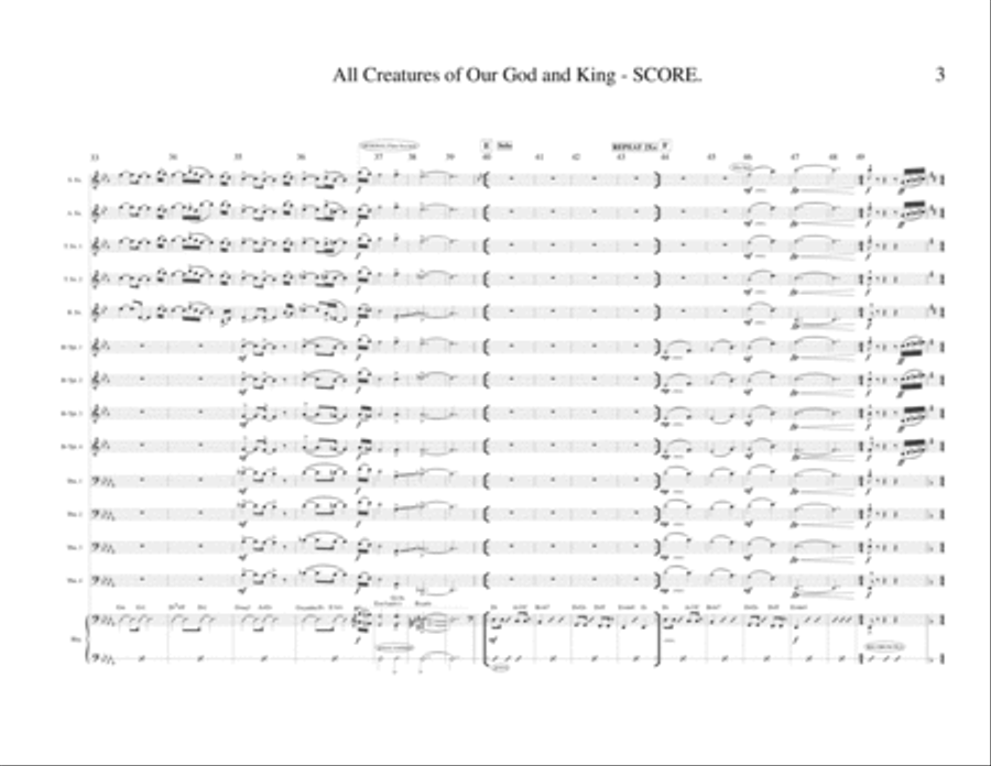 All Creatures of Our God and King (Jazz Band) Jazz Ensemble scores gallery preview page 3