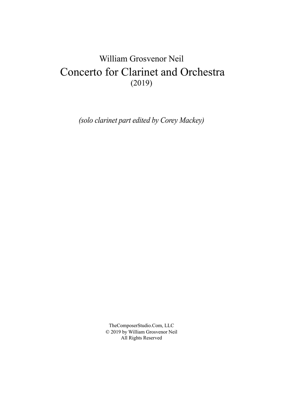 Concerto for Clarinet and Orchestra Full Orchestra scores gallery preview page 2